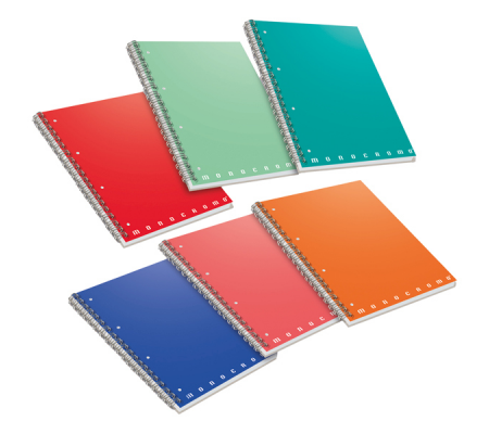 Maxiquaderno Monocromo - A4 - 100 fogli - 80 gr - quadretto 5 mm - 4 fori - spiralato - Pigna 02000035M