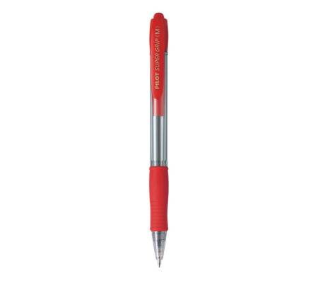 Penna a sfera a scatto Supergrip - punta media 1 mm - rosso - conf. 12 pezzi - Pilot - 001442 - 4902505154898 - DMwebShop