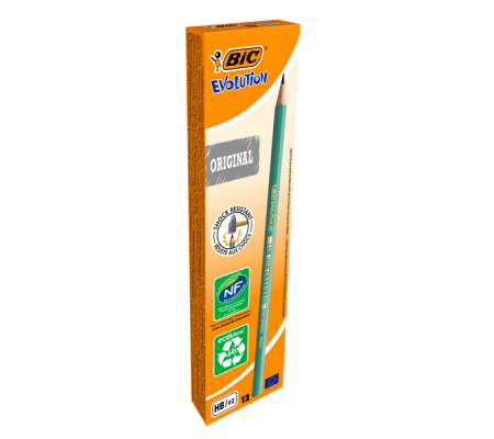 Matita in resina Ecolutions Evolution Graphite 650 - gradazione HB - conf. 12 pezzi - Bic 8803112