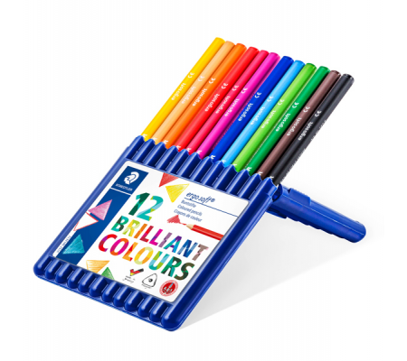Matite colorate Ergosoft - triangolari - colori assortiti - astuccio 12 pezzi - Staedtler 157 SB12
