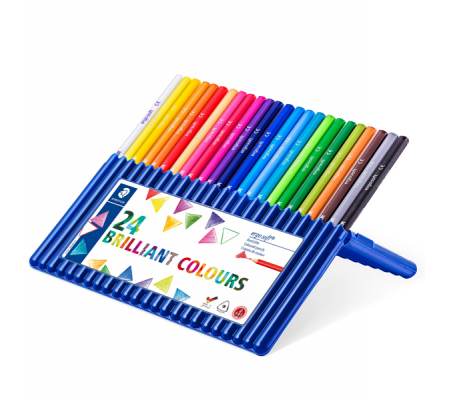 Matite colorate Ergo Soft - Ø mina 3 mm - colori assortiti - astuccio 24 pezzi - Staedtler 157 SB24