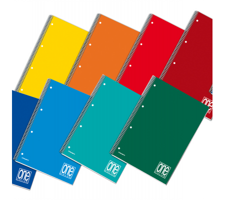 Maxiquaderno One Color - A4+ - forato - microperforato - quadretto 5 mm - 60 fogli - 80 gr - spiralato - Blasetti 1155