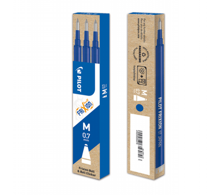 Refill a sfera Frixionball - punta 0,7 mm - blu - conf. 3 pezzi - Pilot 006657