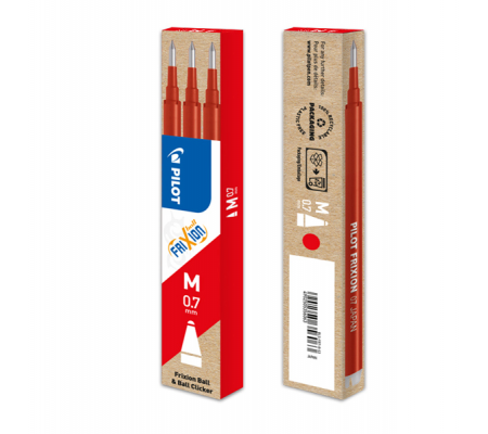 Refill a sfera Frixionball - punta 0,7 mm - rosso - conf. 3 pezzi - Pilot 006658
