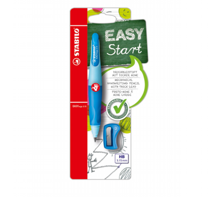 Portamine Easyergo - 3,15 mm - per destrosi + affilamine - azzurro - Stabilo