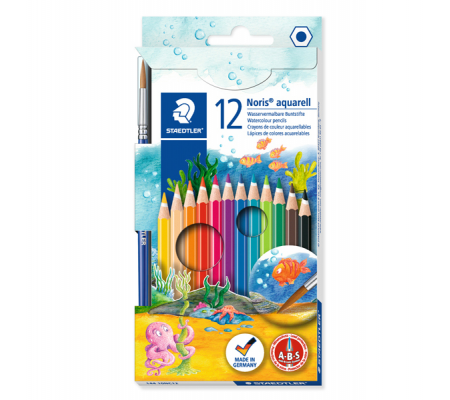 Pastelli Noris Aquarell 144 - colori assortiti - astuccio 12 pezzi - Staedtler 14410NC12