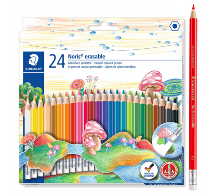 Pastelli colorati Noris cancellabile 144 50 - astuccio 24 matite - Staedtler 14450NC24