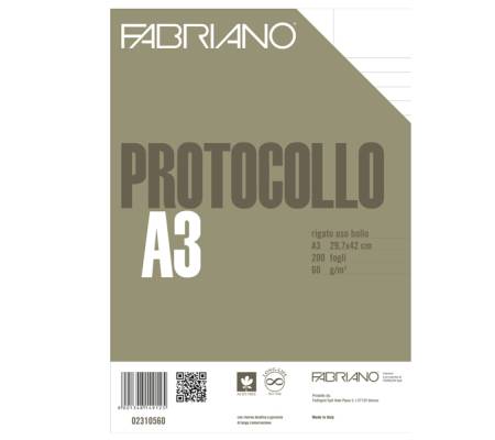 Foglio protocollo - A4 - uso bollo - 60 gr - conf. 200 pezzi - Fabriano - 19100745 - 8001348149125 - DMwebShop