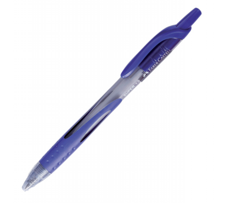 Penna a sfera a scatto Super - punta 1 mm - blu - Faber Castell 143851