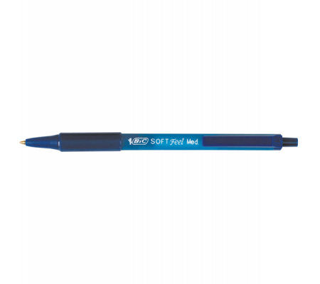 Penne a sfera a scatto Soft Feel - punta 1 mm - blu - conf. 12 pezzi - Bic 837398