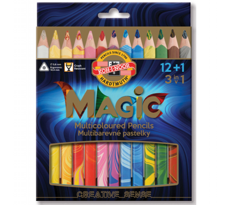 Pastelli colorati Matitoni Magic - Ø mina 5,6 mm - astuccio 12 pezzi - Koh-i-noor - H3408013 - 8593539248606 - DMwebShop
