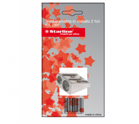 Temperamatite senza contenitore - 2 foro - in metallo - Starline STL2305