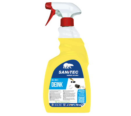 Detersolvente sgrassante Deink - trigger 750 ml - Sanitec - 1884-S - 8032680391477 - DMwebShop