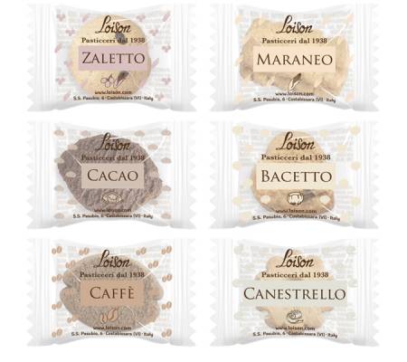 Dolci Biscotti al burro scatola da 200 biscotti assortiti Loison 1900 - 4645