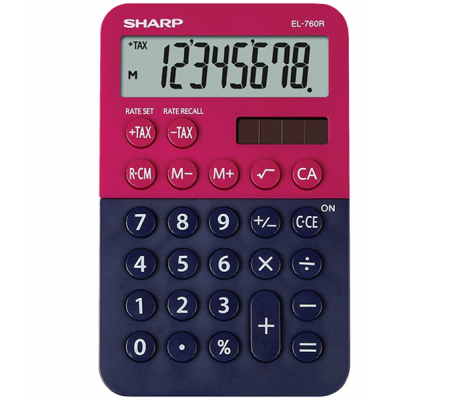 Calcolatrice tascabile - EL 760R - 8 cifre - rosso-blu - Sharp - EL760RBRB - DMwebShop