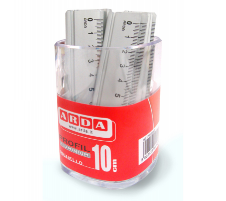 Barattolo 15 righelli - 10 cm - alluminio - Arda - 17910BAR - 8003438007438 - DMwebShop
