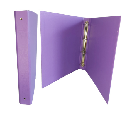 Raccoglitore King - 4 anelli tondi 30 mm - dorso 4 cm - 22 x 30 cm - rivestimento in PPL - viola - Starline