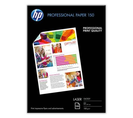 Confezione da 150 Fogli Carta professionale per stampe laser - lucida - 150 g/m2 - A4 - 210 x 297 mm - Hp - CG965A - 884962310632 - DMwebShop