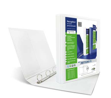 Raccoglitore Nettuno Ti 30 4D - personalizzabile - dorso 3,5 cm - 22 x 30 cm - A4 - bianco - Sei Rota - 36833001 - 8004972025988 - DMwebShop