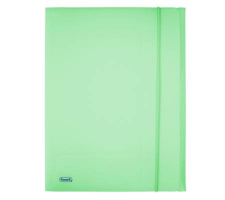 Cartella 3L con elastico Pastel - PPL - 24 x 33 cm - smeraldo - Favorit - 400116604 - 8006779022542 - DMwebShop