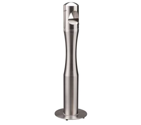 Posacenere da terra a colonna diametro 13 cm H 108 cm base 29 cm inox silver Medial 108007 - 7701