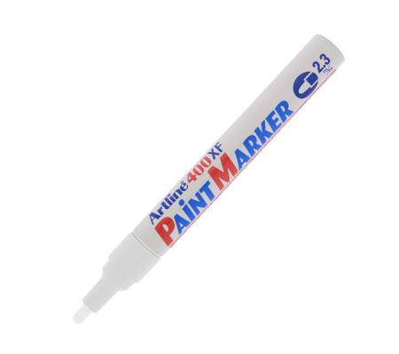 Marcatore perrmanente A 400 - a vernice - punta tonda - 2,3 mm - bianco - Artline - A400BI - 4974052820052 - DMwebShop