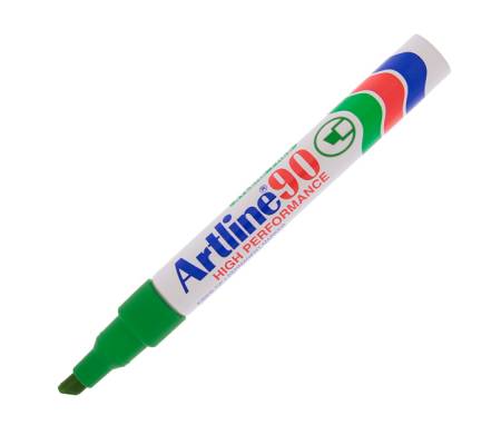 Marcatore permanente A 90 - punta scalpello - 2 - 5 mm - verde - Artline - A90V - 4974052802331 - DMwebShop