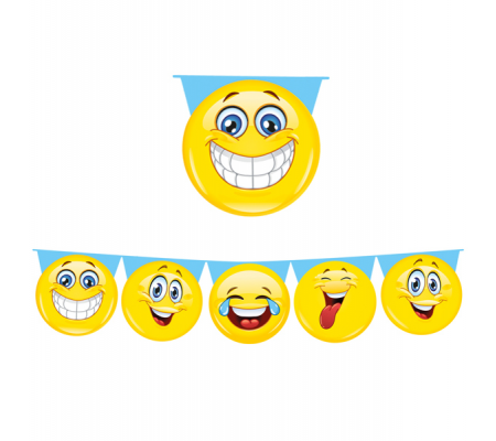 Festone sagomato - emoticons - 6 mt - Big Party - 60684 - 8020834606843 - DMwebShop