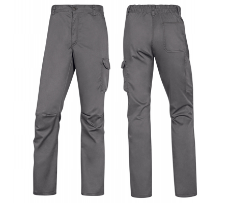 Pantalone da lavoro Panostrpa - sargia-poliestere-cotone-elastan - taglia L - grigio-nero - Deltaplus - PANOSTRPAGNGT - 3295249230135 - DMwebShop
