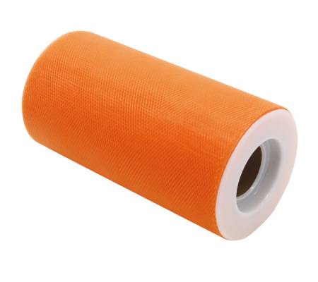 Tulle in rotolo - 12,5 cm x 25 mt - arancione - Big Party - 85043. - 8020834850437 - DMwebShop