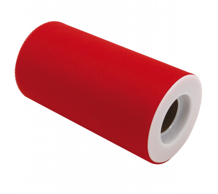 Tulle in rotolo - 12,5 cm x 25 mt - rosso - Big Party - 85050 - 8020834850505 - DMwebShop