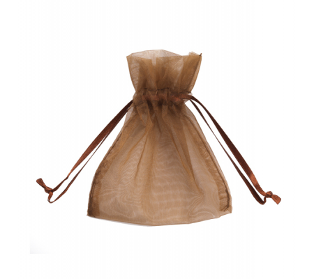 Sacchetti organza Milly - 12,5 x 17 cm - cioccolato - conf. 20 pezzi - PNP - UL550DLL03VCC - DMwebShop