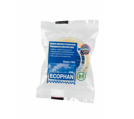 Nastro adesivo Ecophan - 15 mm x 10 mt - in caramella - trasparente - Eurocel - 001416147 - 8001814341374 - DMwebShop