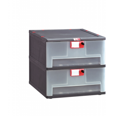 Cassettiera Mopla 102 - PP - 2 cassetti - Mobil Plastic - MOP102.GR - DMwebShop