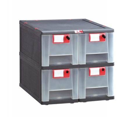 Cassettiera Mopla 104 - PP - 4 cassetti - Mobil Plastic - MOP104.GR - DMwebShop