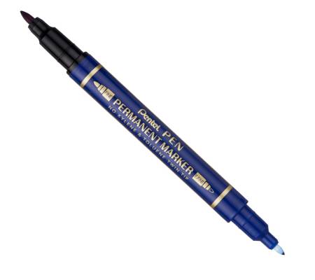 Marcatore permanente Twin tip - doppia punta fine - extra fine - blu - conf. 12 pezzi - Pentel - N75W-CE - 85828A - DMwebShop