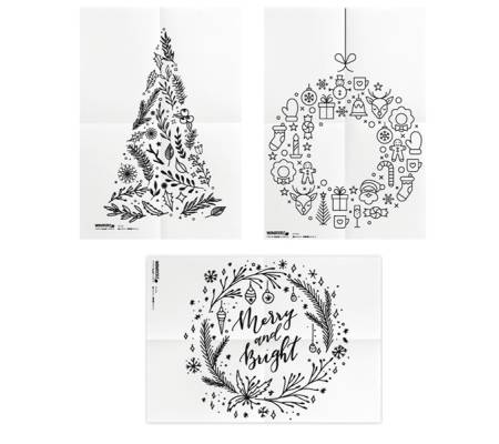 Stencil - foglio A2 - 'NATALE' - set 3 pezzi - Securit - WD-3A2-XM - 8719075284421 - DMwebShop