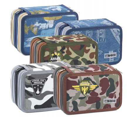 Astuccio 3 Zip - 13 x 20 x 7,5 cm - fantasie assortite - Balmar 2000 - 100501311 - DMwebShop
