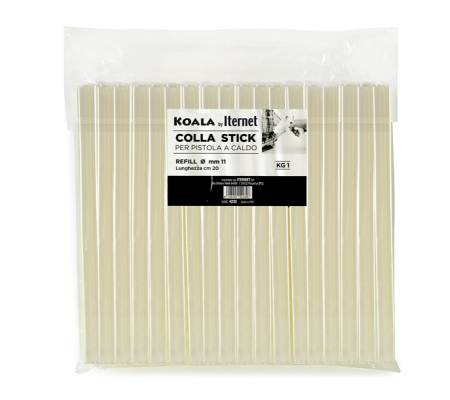 Colla termofusibile- in stick - lunghezza 20 cm - Ø 1,1 cm - sacchetto da 1 kg - Iternet - 4230 - 8028422542306 - DMwebShop