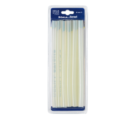 Colla termofusibile - in stick - lunghezza 20 cm - Ø 1,1 cm - blister da 12 refill (227 gr) - Iternet - 4231 - 8028422542313 - DMwebShop