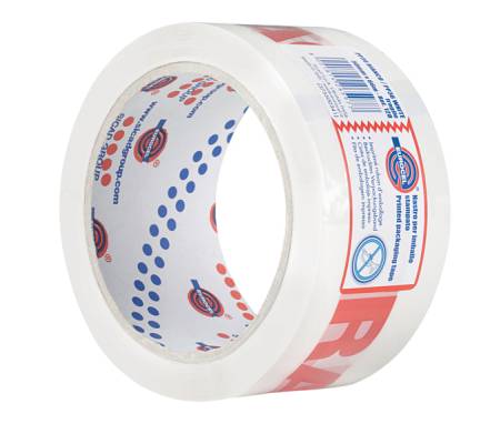 Nastro adesivo PP36NN fragile 5 cm x 66 mt rosso bianco Eurocel 1000000391 - 22733