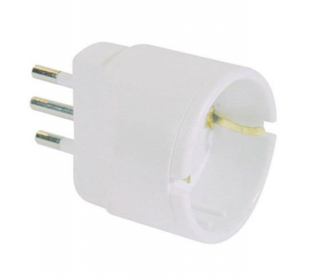 Adattatore semplice con spina 2P+T 10A presa Schuko 10A - Mkc 492517922
