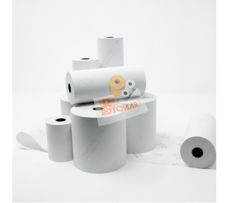 Rotolo per calcolatrici e stampanti - 60 mm x 25 mt - Ø esterno 55 mm - 55 gr - anima 12 mm - blister 10 pezzi - Rotomar - FSATNBPA60025 - DMwebShop