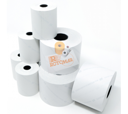 Rotolo per bilancia carta termica BPA free - 57,5 mm x 30 mt - Ø esterno 50 mm - 55 gr - anima 12 mm - blister 10 pezzi - Rotomar - FSBTFBPA57530 - DMwebShop