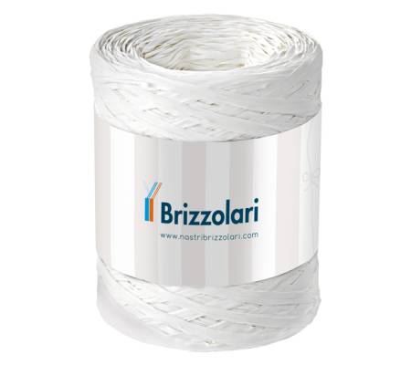 Nastro Rafia sintetica bianco 01 - 5 mm x 200 mt - Brizzolari - 01003701 - 8031653211286 - DMwebShop