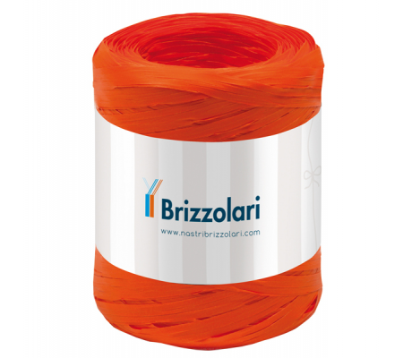 Nastro Rafia sintetica arancione 12 - 5 mm x 200 mt - Brizzolari - 01003712 - 8031653485304 - DMwebShop