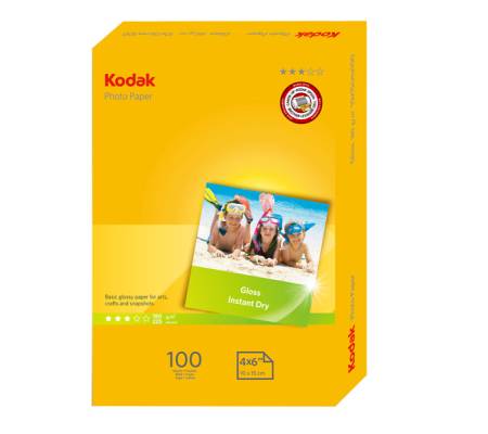 Carta fotografica lucida Photo Gloss - 10 x 15 cm - 180 gr - 100 fogli - Kodak - 5740-097 - 6932357400971 - DMwebShop