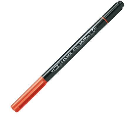 Pennarello Aqua Brush Duo - punte 2-4 mm - rosso saturno - conf. 10 pezzi - Lyra - L6520015 - 4084900661833 - DMwebShop