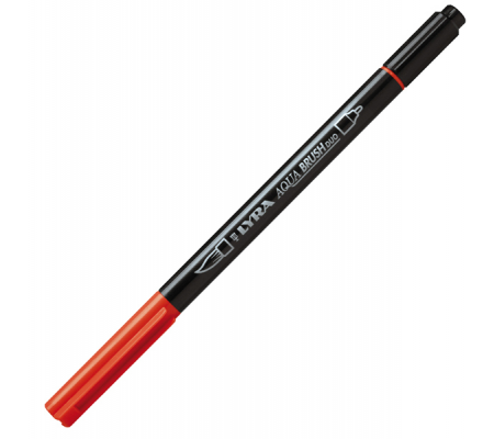 Pennarello Aqua Brush Duo - punte 2-4 mm - rosso geranio chiaro - Lyra - L6520021 - 4084900661864 - DMwebShop