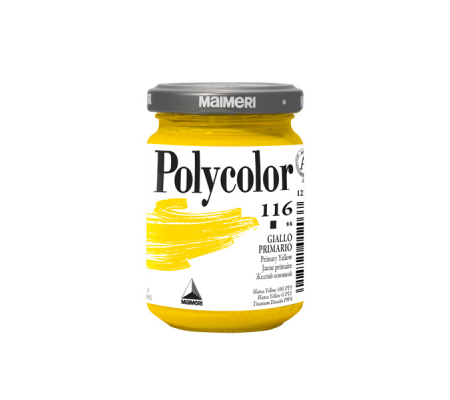 Colore vinilico Polycolor - 140 ml - giallo primario - Maimeri - M1220116 - 8018721012037 - DMwebShop